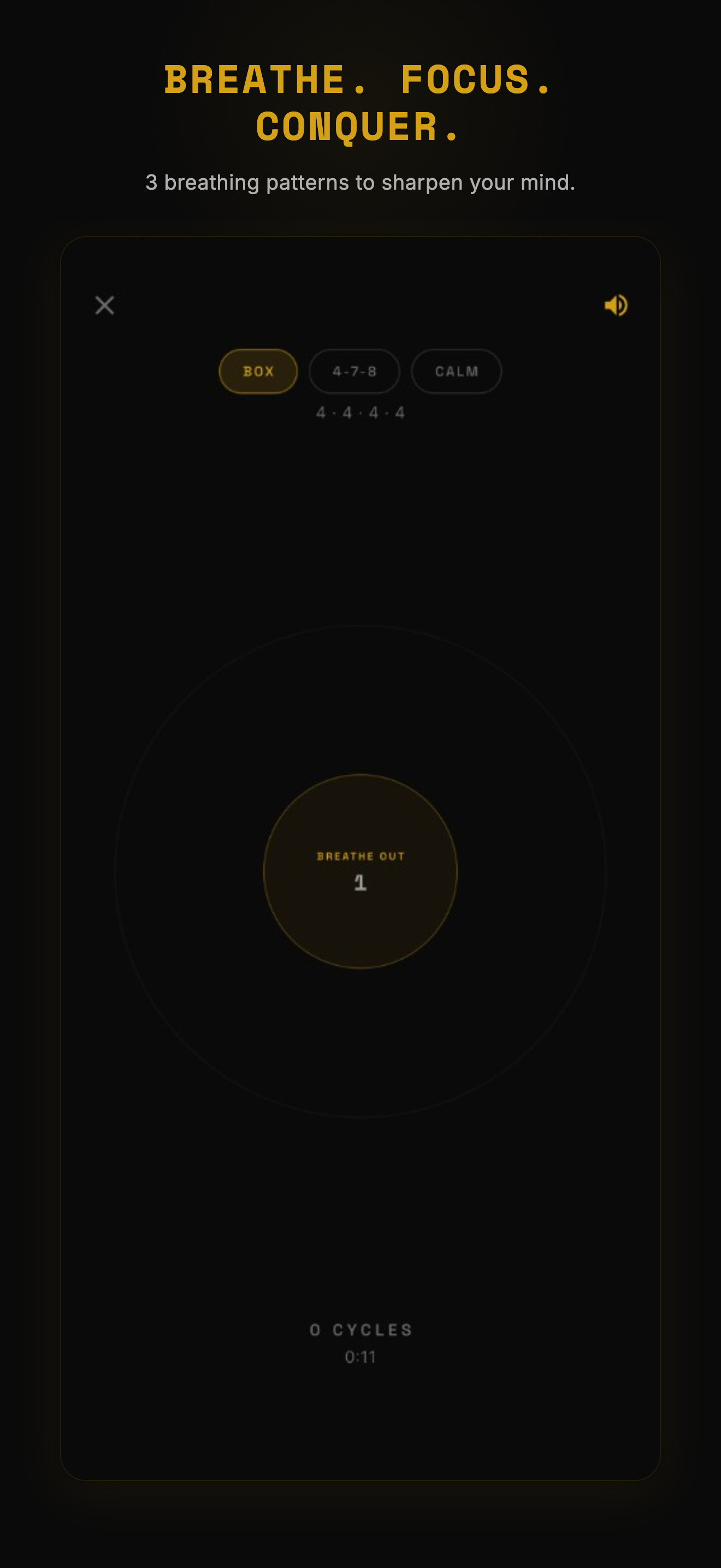 Guided breathing exercise