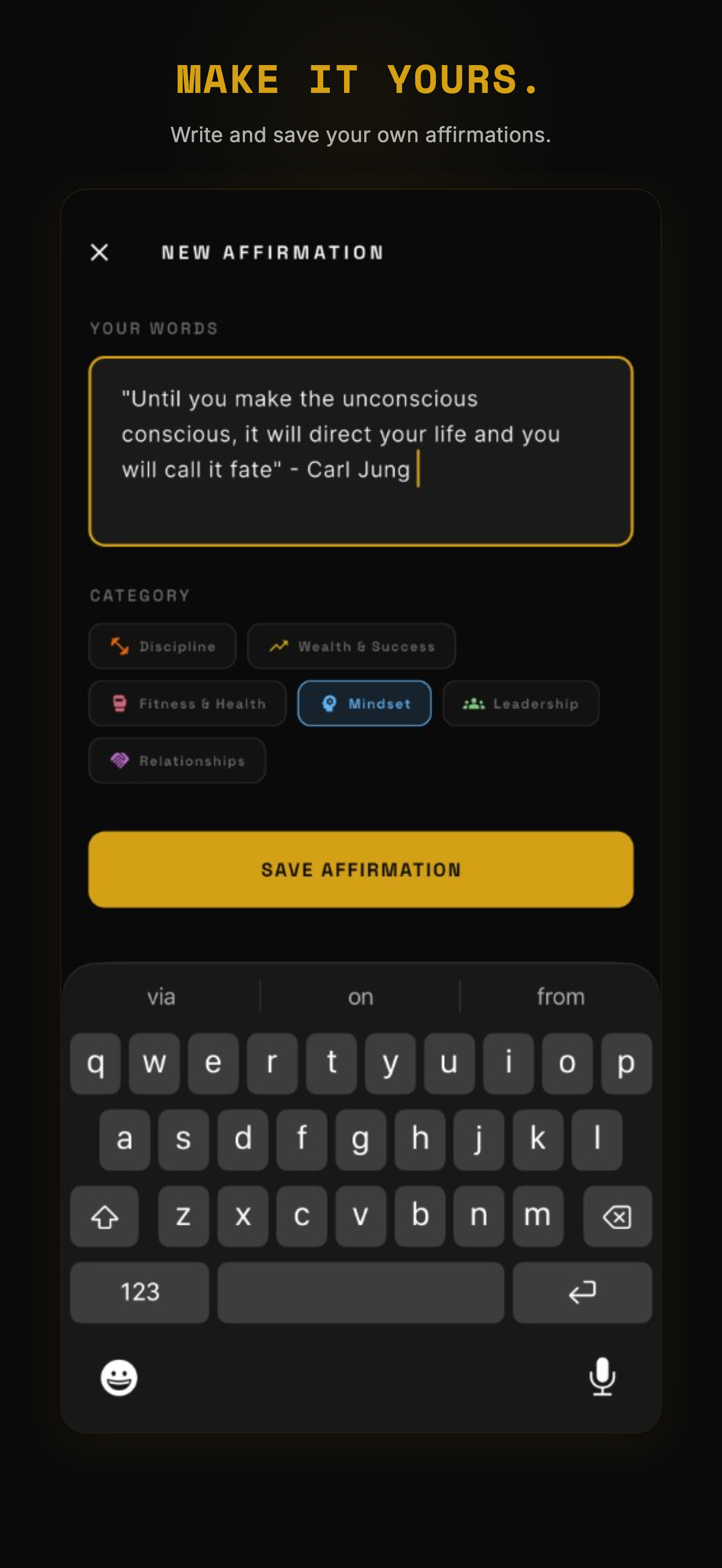 Create your own affirmation
